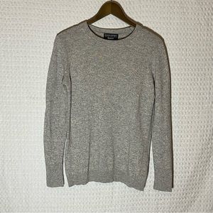Banana Republic Filpucci Fine Italian Yarn Grey Sweater Crew Neck Women Sz S